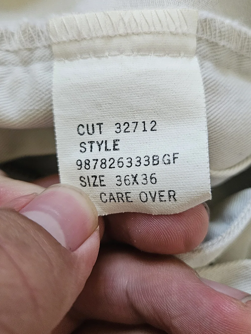 Vintage Polo Ralph Lauren Men's Causal Cream Philip Pants 36x36 Made In USA